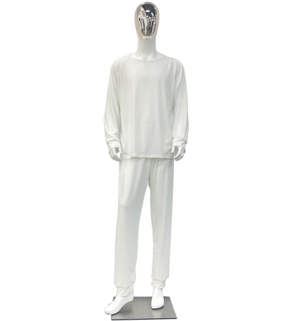 圆领男士短袖套装加脚口有袋-A0111 - 仿棉-180g/S