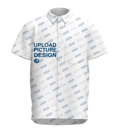 Men's Digital Printed Boutique Upper Left Pocket 7-Button Flip Collar Short Sleeve Shirt - LTM10086SX - Four sided bullet -120g/S
