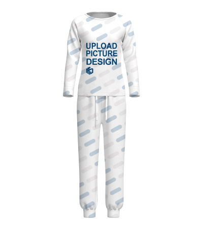 Children's Shoulder Sleeve Home Clothing Set with Cuffs, Foot Openings, No Pockets - R0090X - Imitation cotton -180g/90