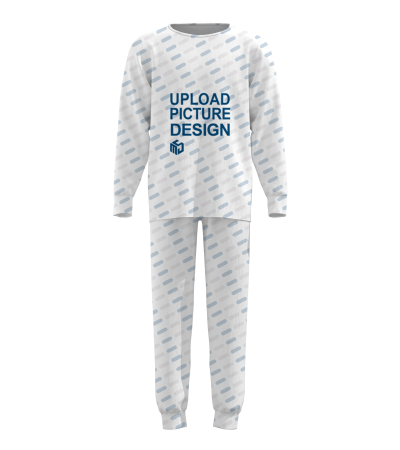 Men's round neck long sleeved home suit set with ankle cuffs and no pockets - R0094X - Imitation cotton -180g/S