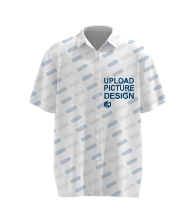 Men's digital printed four sided flip collar short sleeved shirt - LTMJ10008X - Four sided bullet -120g/S