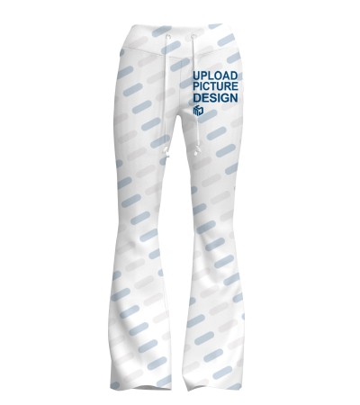 Ladies' high waisted drawstring flared pants - P100058 - Healthy cloth -220g/S