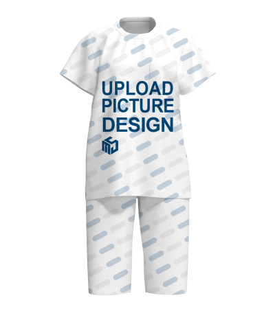 Women's short sleeved pants with double-sided pockets set without cuffs - P100014 - Imitation cotton -180g/S