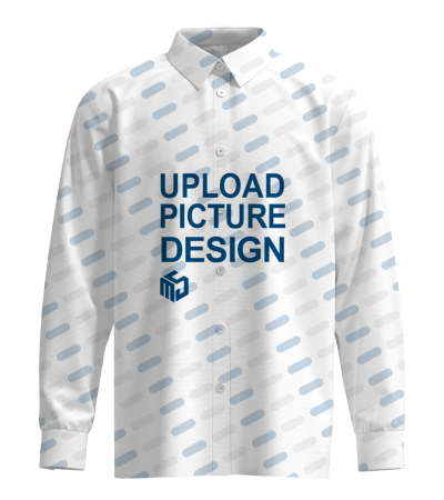 Men's Waffle Long Sleeve Lapel Shirt with Patch Pockets and Cuffs - LTMJ100397 - Waffle-210g/S