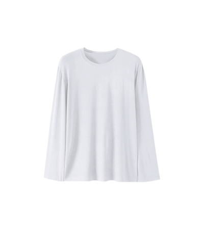 Men's round neck long sleeved long pants home clothes (clothing) - R0001AB-A - Imitation cotton -180g/XS