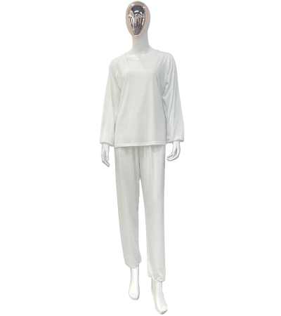 Women's home wear long sleeved top R0142AB-A - Imitation cotton -170g/S
